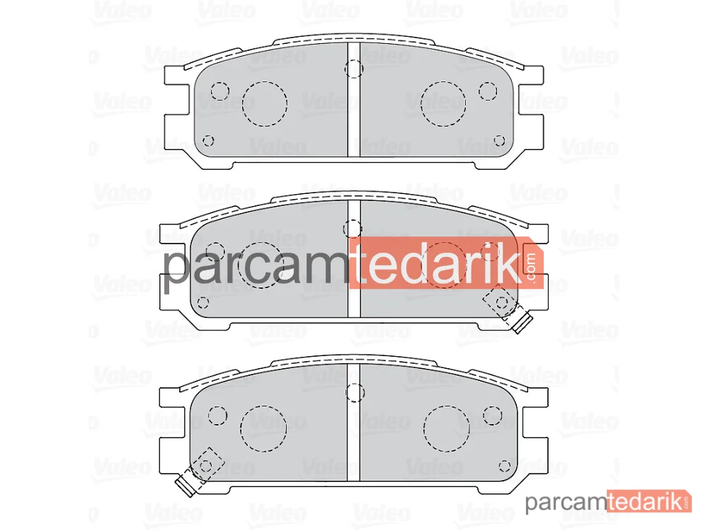 VALEO 670828 | Fren Balatası (Arka) — Subaru Impreza, Subaru Legacy I, Subaru Legacy II